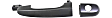 Front, Driver and Passenger Side Exterior Door Handle, Smooth Black, With Key Hole
