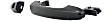 Front, Driver and Passenger Side Exterior Door Handle, Smooth Black, With Key Hole