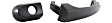 Front, Driver and Passenger Side Exterior Door Handle, Smooth Black, With Key Hole