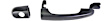 Front, Driver and Passenger Side Exterior Door Handle, Smooth Black, With Key Hole