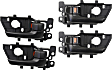 2010-2013 Kia Forte Koup - Front and Rear, Driver and Passenger Side Interior Door Handles, Black, With door lock button