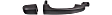Rear, Driver and Passenger Side Smooth Black Exterior Door Handle, Without Key Hole