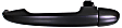 Rear, Driver and Passenger Side Primed Exterior Door Handle, Without Key Hole, Wagon