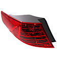 Driver and Passenger Side, Inner and Outer Tail Lights, with Bulbs, Halogen/LED Combo