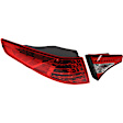 Passenger Side, Inner and Outer Tail Lights, with Bulb, Halogen/LED Combo