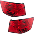 Driver and Passenger Side, Outer Tail Lights, with Bulbs, Halogen, Sedan, Mounts on Body, CAPA Certified