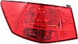 Driver and Passenger Side, Outer Tail Lights, with Bulbs, Halogen, Sedan, Mounts on Body, CAPA Certified