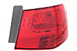 Driver and Passenger Side, Outer Tail Lights, with Bulbs, Halogen, Sedan, Mounts on Body, CAPA Certified