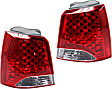 Driver and Passenger Side, Outer Tail Lights, with Bulbs, Halogen, Mounts on Body, CAPA CERTIFIED