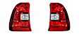 Driver and Passenger Side Tail Lights, without Bulbs, Halogen, Type 2