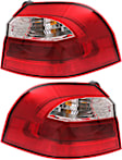 Driver and Passenger Side, Outer Tail Lights, with Bulbs, Halogen, Mounts on Body, 4-Door, Hatchback