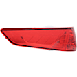 Driver and Passenger Side, Inner and Outer Tail Lights, with Bulbs, Halogen/LED Combo
