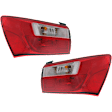 Driver and Passenger Side, Outer Tail Lights, with Bulbs, Halogen, Sedan, Mounted on Body, Standard Lamps, CAPA Certified