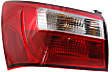 Driver and Passenger Side, Outer Tail Lights, with Bulbs, Halogen, Sedan, Mounted on Body, Standard Lamps, CAPA Certified