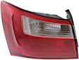 Driver Side, Inner And Outer Halogen Tail Light, With bulb(s), OE Replacement, Sedan
