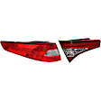Driver Side, Inner And Outer LED Tail Light, With bulb(s), OE Replacement