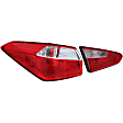 Driver Side, Inner And Outer Halogen Tail Light, With bulb(s), OE Replacement