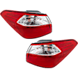 Driver and Passenger Side, Outer Tail Lights, with Bulbs, Halogen, Mounts on Body, CAPA Certified