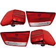 Driver and Passenger Side, Inner and Outer Halogen/LED Combo Tail Light, With bulb(s), OE Replacement