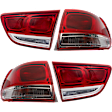 Driver and Passenger Side, Inner and Outer Halogen Tail Light, With bulb(s), OE Replacement