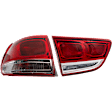 Driver Side, Inner And Outer Halogen Tail Light, With bulb(s), OE Replacement