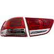 2016 Kia Sorento - Driver Side, Inner And Outer Halogen Tail Light, With bulb(s), Mounts on Body, Mounts on Liftgate, OE Replacement, CAPA Certified