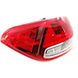 2016 Kia Sorento - Driver Side, Inner And Outer Halogen Tail Light, With bulb(s), Mounts on Body, Mounts on Liftgate, OE Replacement, CAPA Certified