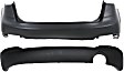 Rear, Upper and Lower Upper - Primed, Lower - Textured Bumper Cover