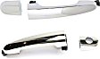 Front, Driver and Passenger Side Exterior Door Handles, Chrome, Driver Side - With Key Hole; Passenger Side - Without Key Hole