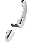 Front, Driver and Passenger Side Exterior Door Handles, Chrome, Driver Side - With Key Hole; Passenger Side - Without Key Hole