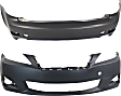 2010 Lexus IS250 Base - Front and Rear Primed Bumper Cover, For Models Without Pre-Collision System