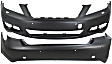 Front and Rear Primed Bumper Cover