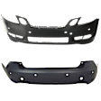 Front and Rear Primed Bumper Cover