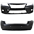 Front and Rear Primed Bumper Cover CAPA Certified