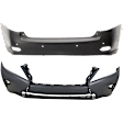 Front and Rear Primed Bumper Cover Base, CAPA Certified