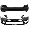 Front and Rear Primed Bumper Cover L