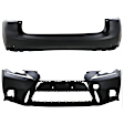 Front and Rear Primed Bumper Cover