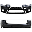 Front and Rear Primed Bumper Cover