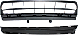 Front, Center, Upper and Lower Bumper Grilles, Black, CAPA CERTIFIED