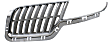 Driver and Passenger Side Grille Assemblies, Chrome Shell with Painted Gray Insert, Grille