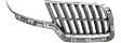 Driver and Passenger Side Grille Assemblies, Chrome Shell with Painted Gray Insert, Grille