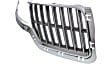Driver and Passenger Side Grille Assemblies, Chrome Shell with Painted Gray Insert, Grille