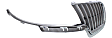 Driver and Passenger Side Grille Assemblies, Chrome Shell with Painted Gray Insert, Grille