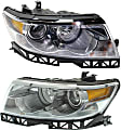 2008 Lincoln MKZ - Driver and Passenger Side Headlights, with Bulbs, Halogen, Not For Models with HID Headlights, CAPA Certified