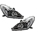 Driver and Passenger Side Headlights, With Bulbs, Halogen, without HID, Base Model