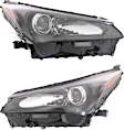 Driver and Passenger Side Headlights, with Bulbs, Halogen, For Models without F Sport Package, Standard type