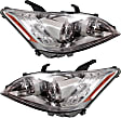 Driver and Passenger Side Headlights, without Bulbs, Halogen, For Models With Standard Luxury Package