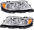 Driver and Passenger Side Headlights, with Bulbs, Halogen, For Models without Sport Appearance Package, CAPA Certified
