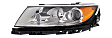 Driver and Passenger Side Headlights, with Bulbs, Halogen, For Models without Sport Appearance Package, CAPA Certified