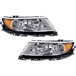 Driver and Passenger Side Headlights, with Bulbs, Halogen, For Models with Sport Appearance Package, CAPA Certified